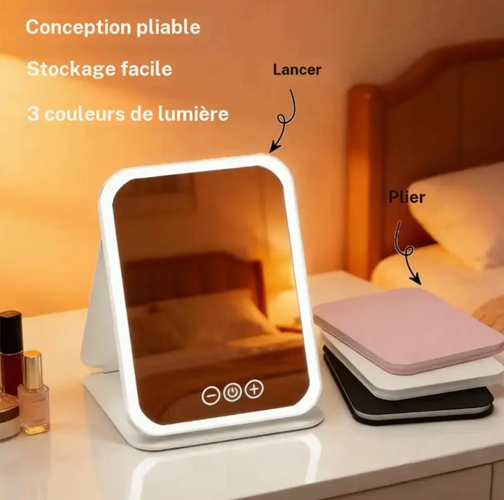 HALO Studio — Large rechargeable LED makeup mirror, 3 lights